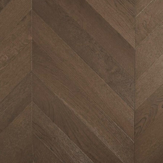 De Marque Oak Chevron Dark Brown engineered timber colour swatch
