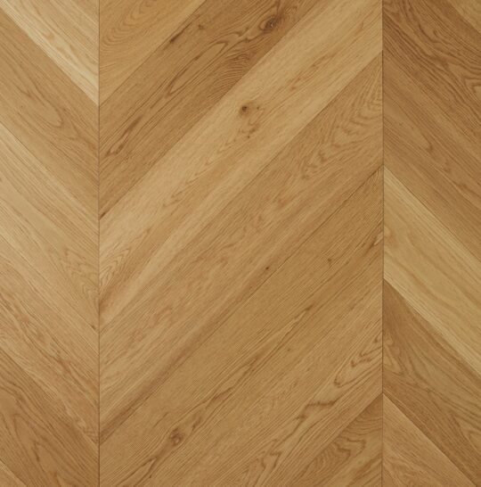 De Marque Oak Chevron Latte engineered timber colour swatch