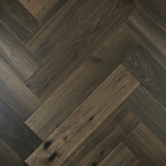 De Marque Oak Herringbone Ash Grey engineered timber colour swatch