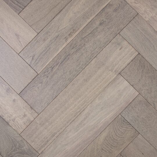 De Marque Oak Herringbone Storm engineered timber colour swatch