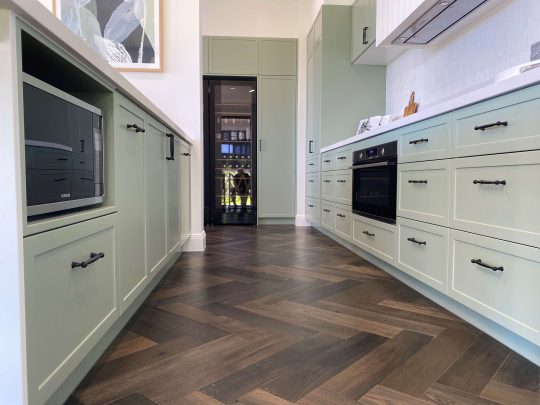 De Marque Oak Herringbone Vintage engineered timber installed room example