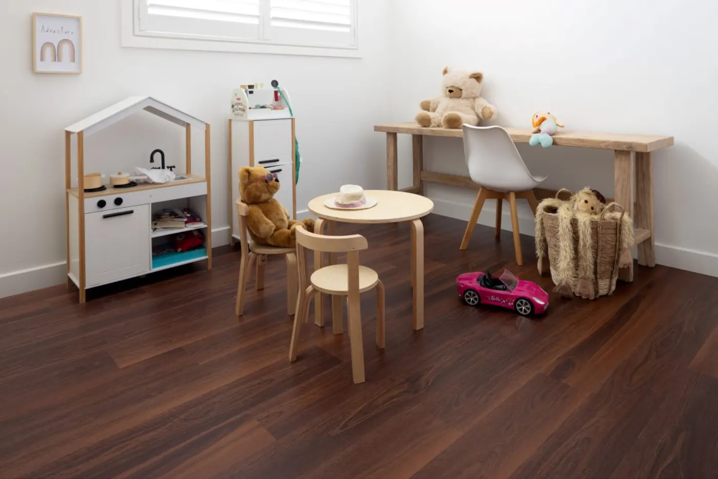 Easi Plank Jarrah hybrid flooring plank close-up
