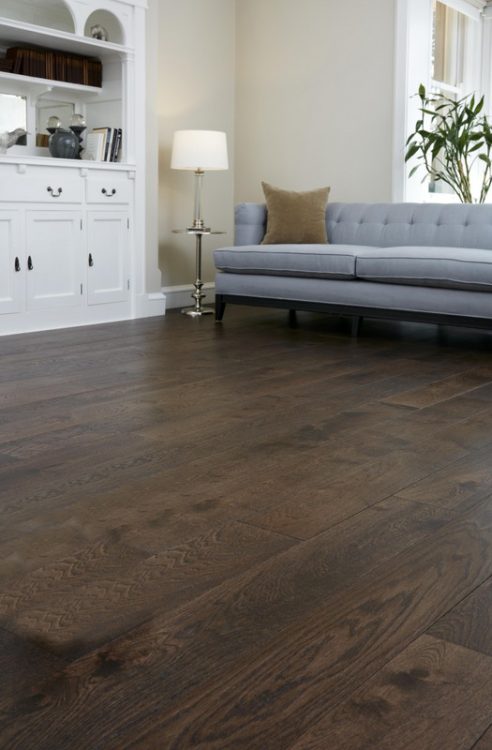 Prestige Oak Ebony engineered timber installed room example
