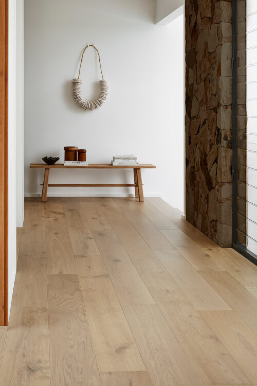 Prestige Oak Glacier engineered timber installed room example