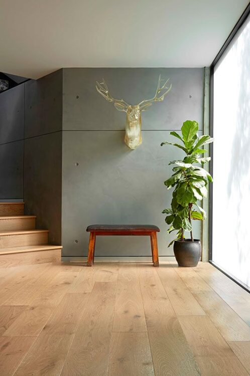 Prestige Oak Sauvignon engineered timber installed room example