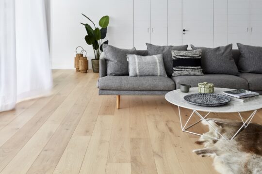 Prestige Oak Tan engineered timber installed room example