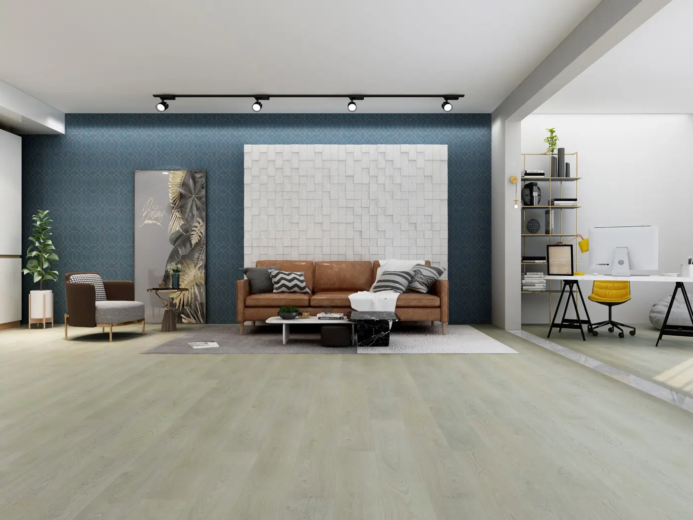 Avala Pebble Grey hybrid flooring product photo