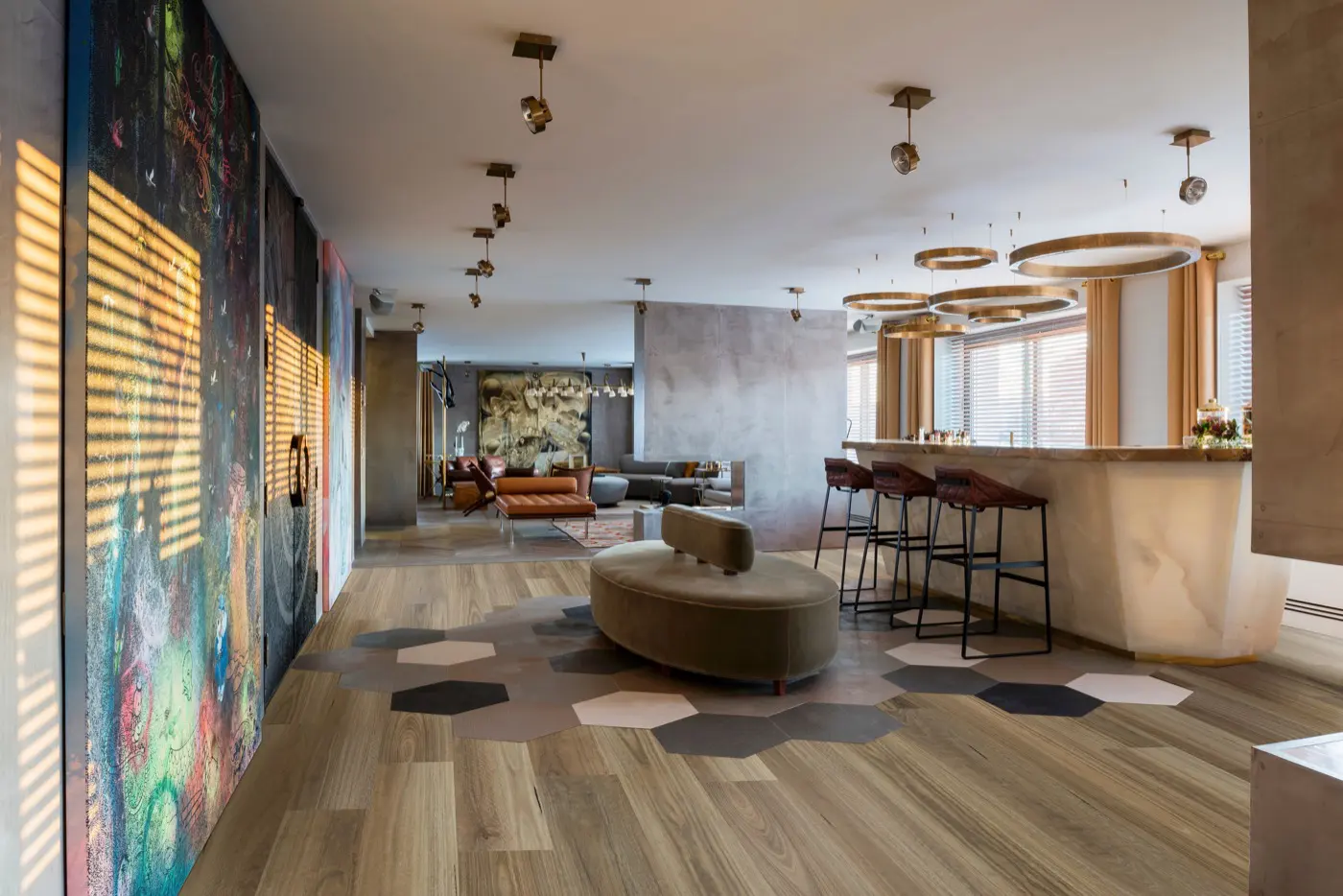 Lumiere Ultra HD Spotted Gum hybrid flooring product photo