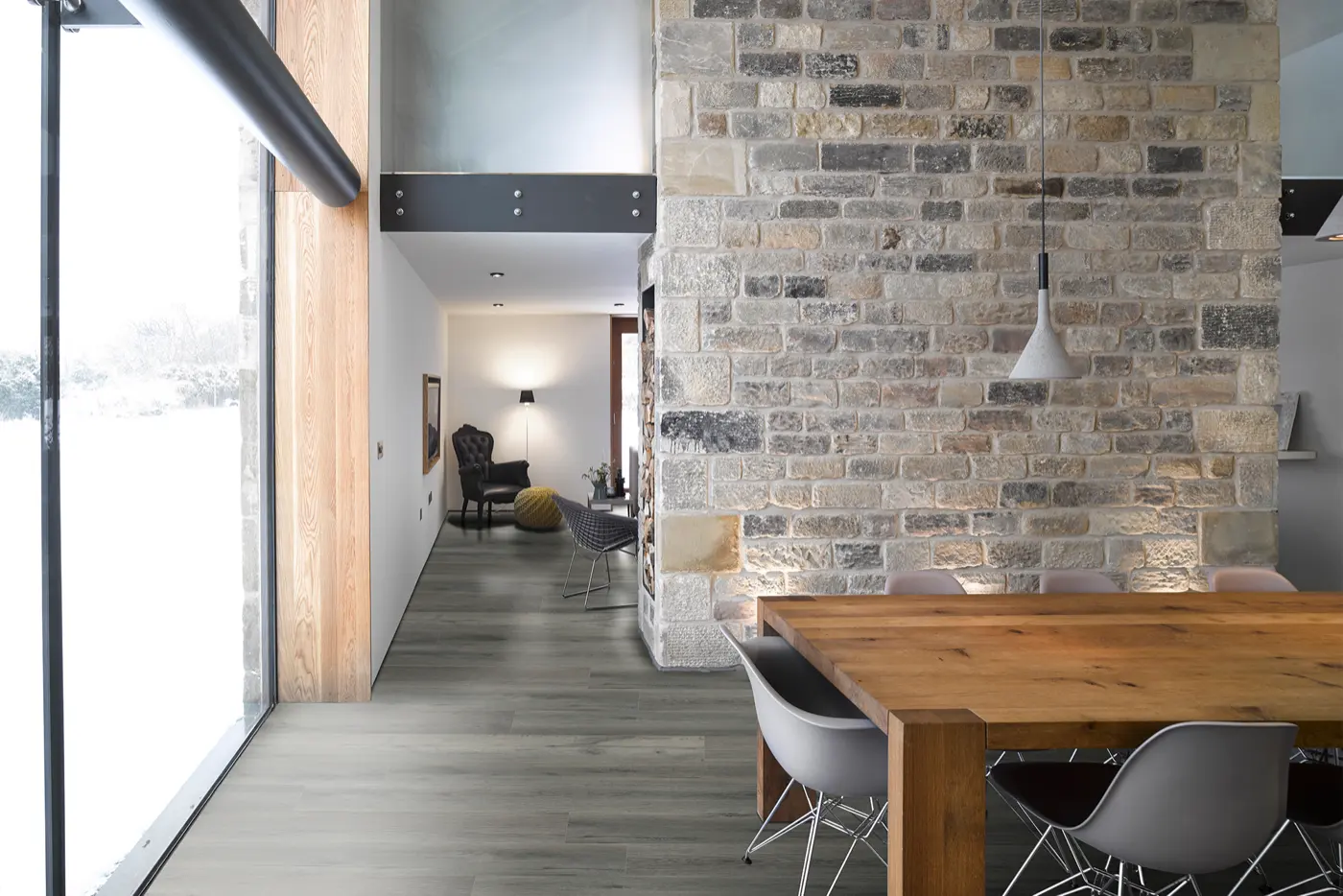 Lumiere Ultra HD Weathered Grey Oak hybrid flooring product photo