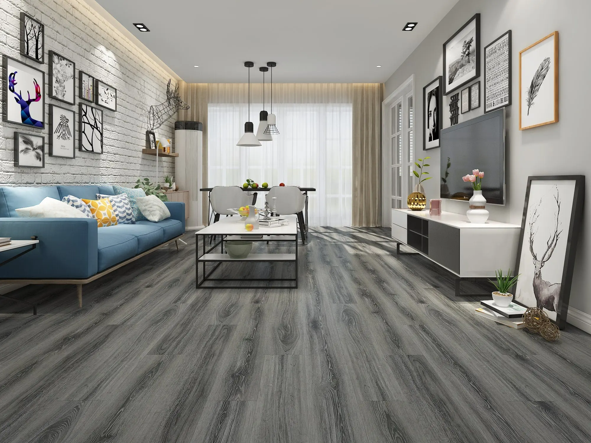 Storm Luxury Askada Grey Wash hybrid flooring product photo
