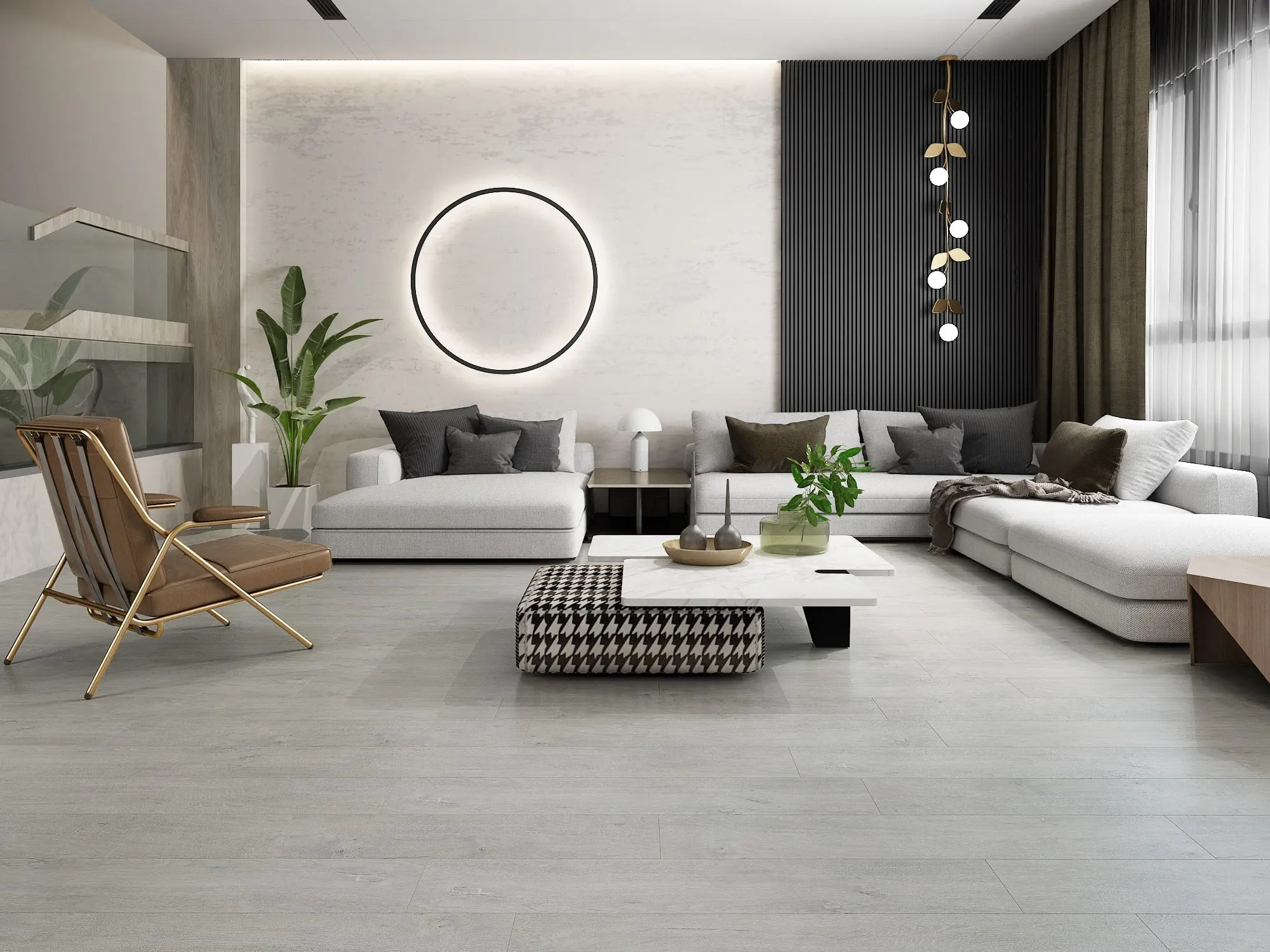 Storm Luxury Modern Ice Grey hybrid flooring product photo