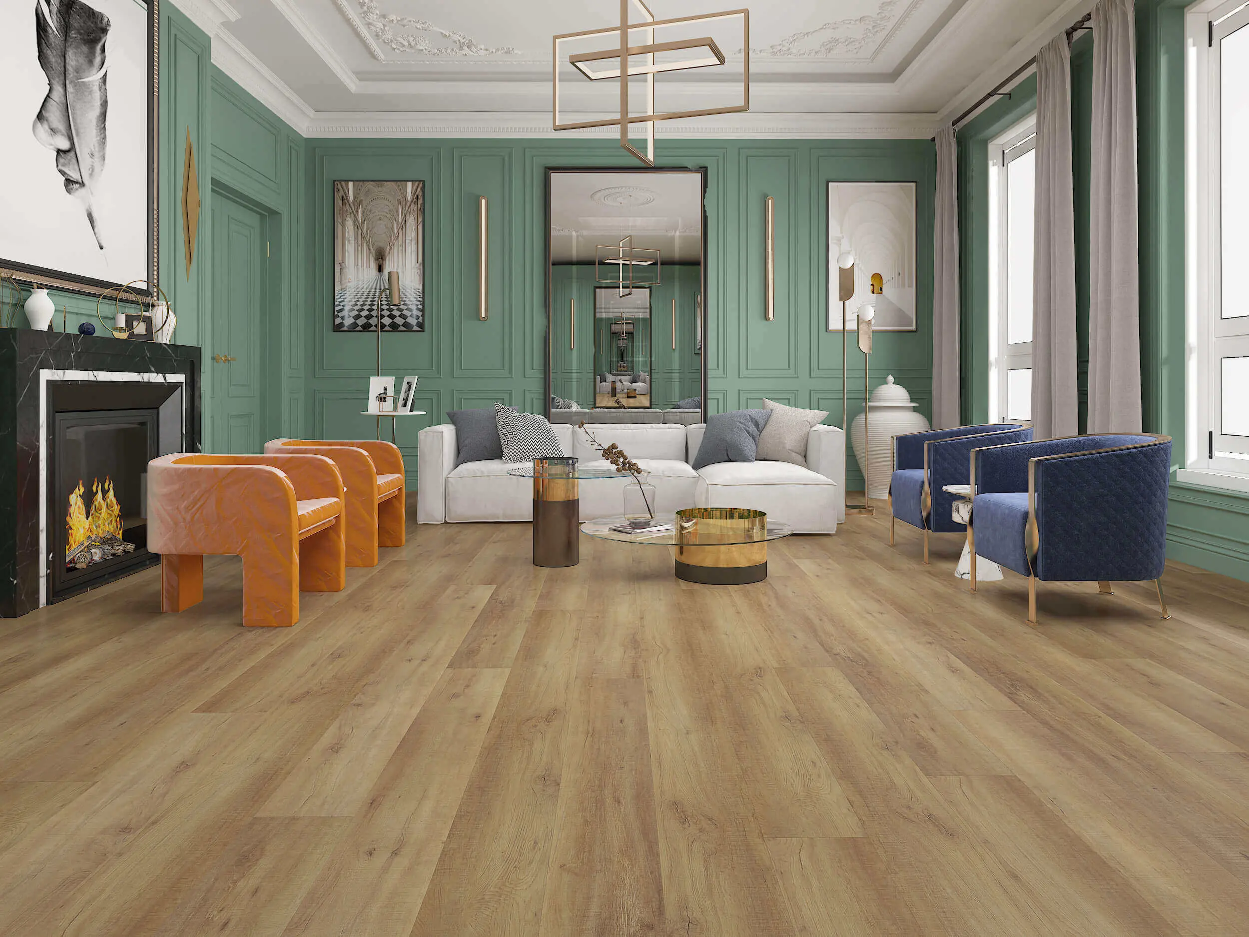 Prime Legend Sandcastle Oak laminate flooring product photo
