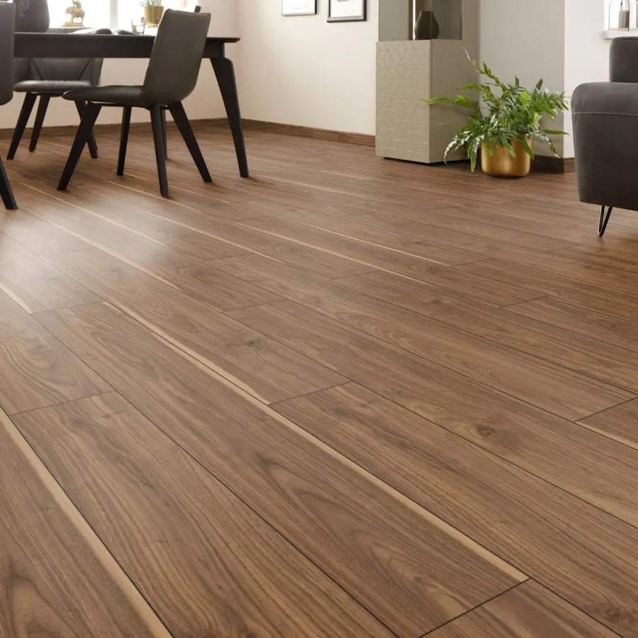 Villeroy & Boch Cosmopolitan Dublin Walnut laminate flooring colour swatch